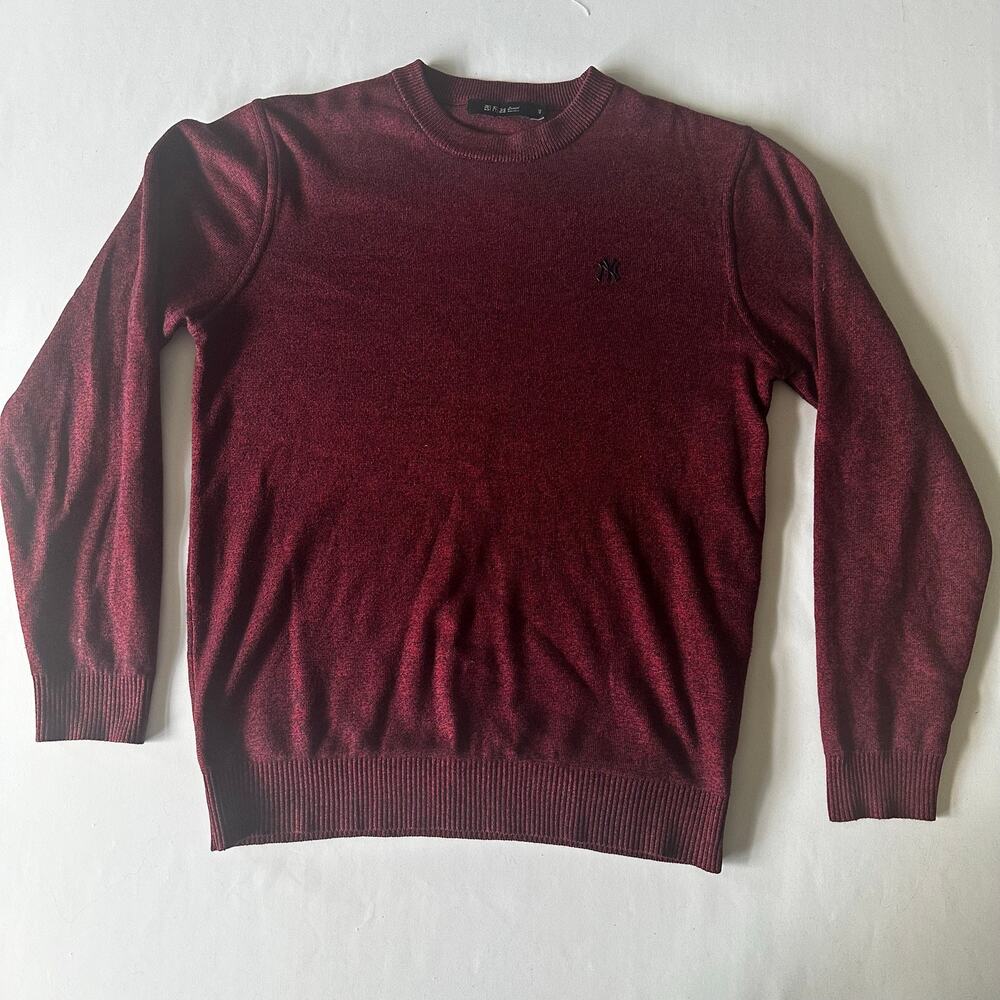 NY Yankees Hacci Heather Red Crewneck Sweater CN 48/US 38 MEDIUM